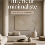 Intérieur moderne et minimaliste avec des couleurs neutres et meubles épurés.