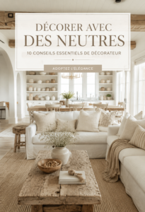 Intérieur avec une décoration neutre alliant confort et élégance.
