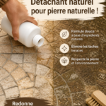 Détachants naturels pour pierres, préparés à la maison avec des ingrédients écolos.