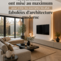 Exemple d'une maison moderne avec des lignes épurées et des matériaux innovants.
