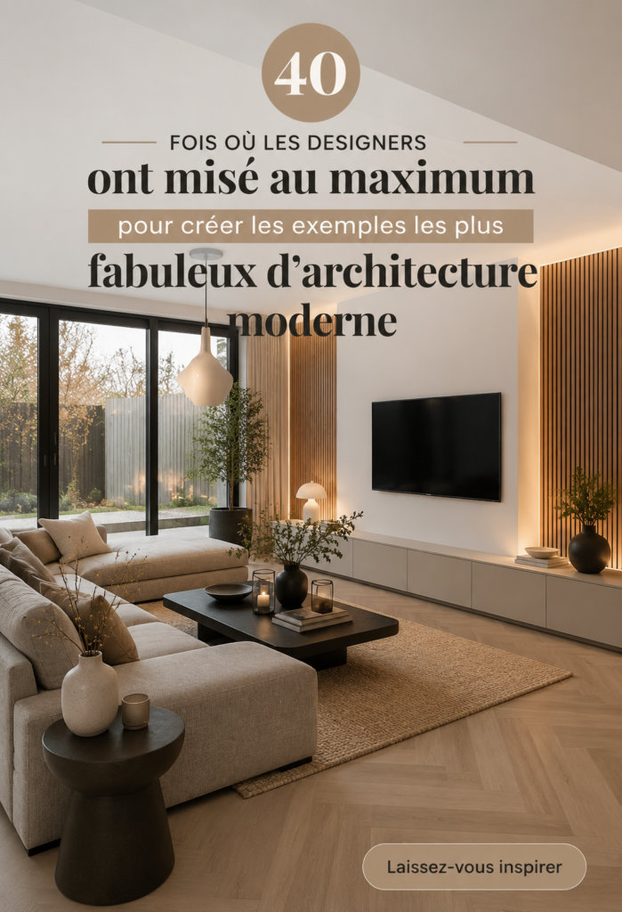 Exemple d'une maison moderne avec des lignes épurées et des matériaux innovants.