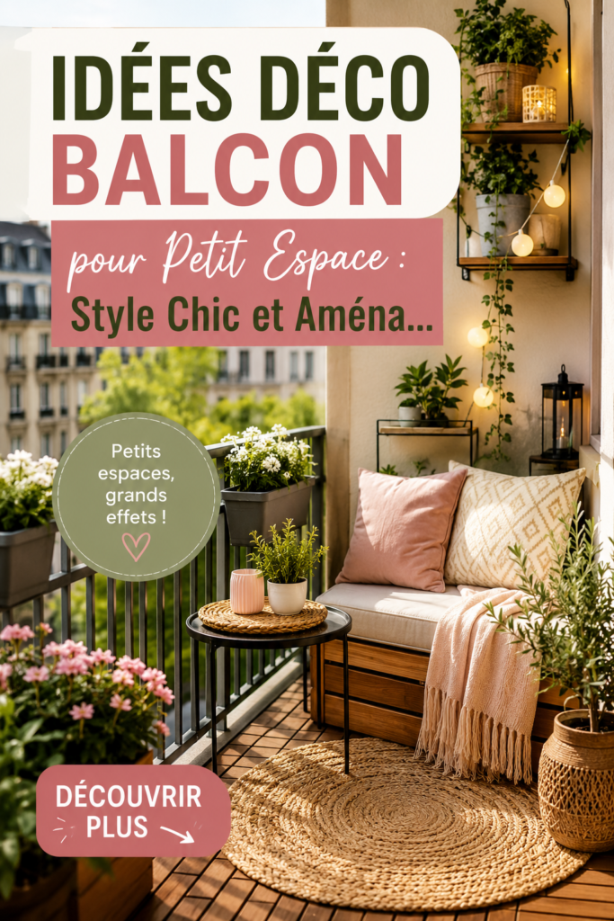 Exemple de balcon chic aménagé avec goût sur un petit espace