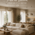 Un salon élégant avec une décoration moderne et raffinée