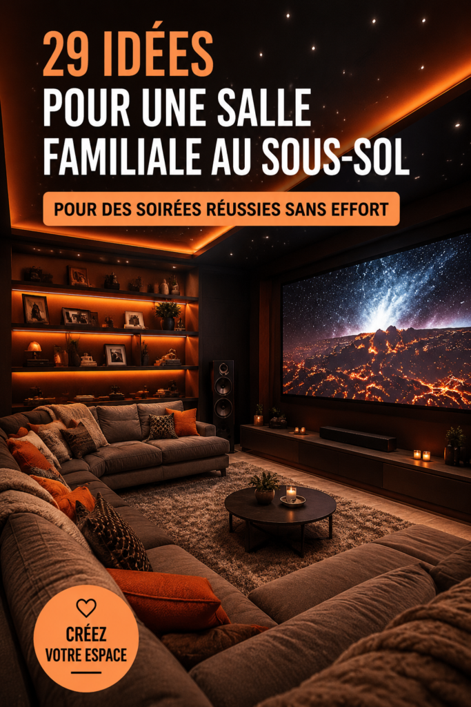 Une salle familiale moderne et accueillante avec des fauteuils confortables et une décoration chaleureuse.