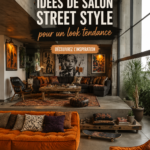 Un salon au style street style avec des meubles modernes et des décorations urbaines.