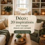 Une décoration intérieure inspirée des voyages avec des éléments colorés et chaleureux.