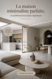 Penthouse minimaliste avec lignes organiques et grande luminosité
