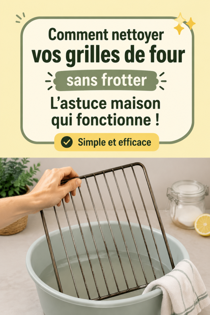 Astuce pour nettoyer une grille de four sans frotter