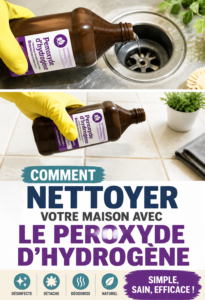 Maison propre avec nettoyage au peroxyde d'hydrogène