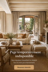 Illustration d'une page web temporairement indisponible avec un message d'erreur.