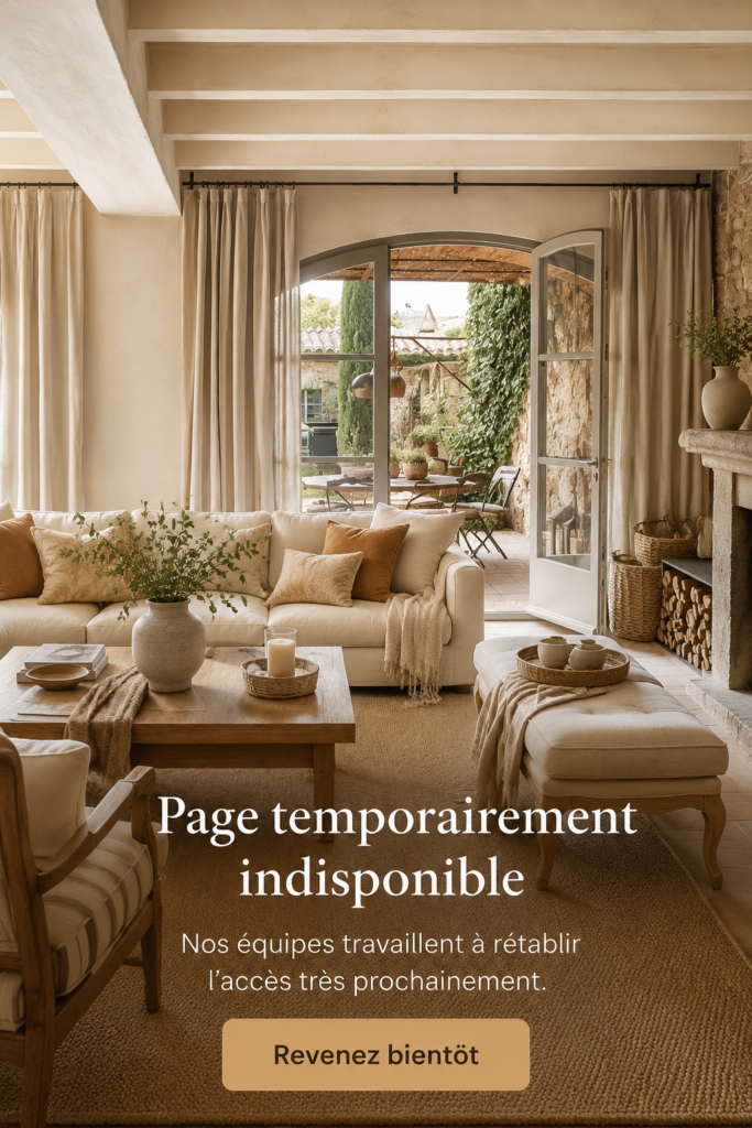 Illustration d'une page web temporairement indisponible avec un message d'erreur.