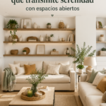 Salon moderne avec des espaces ouverts et une décoration apaisante