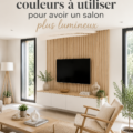 Salon lumineux décoré avec des couleurs claires et chaleureuses.