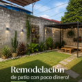 Un patio rénové avec des meubles confortables et des plantes vertes