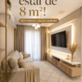 Salon cosy et bien aménagé de 8 m², décoré avec des meubles pratiques et chaleureux.