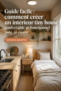 Intérieur cosy d'un petit appartement avec des meubles astucieux et un aménagement pratique.