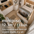 Minipiso aménagé de 12m² avec un coin salon accueillant