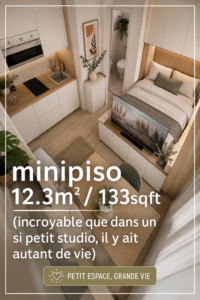 Minipiso aménagé de 12m² avec un coin salon accueillant