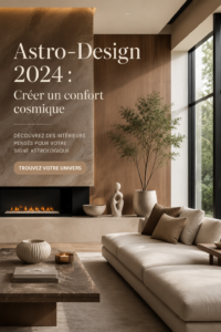 Aménagement cosy illustrant un intérieur inspiré par l'astrologie.