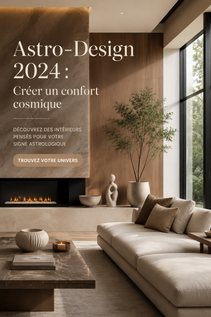 Aménagement cosy illustrant un intérieur inspiré par l'astrologie.