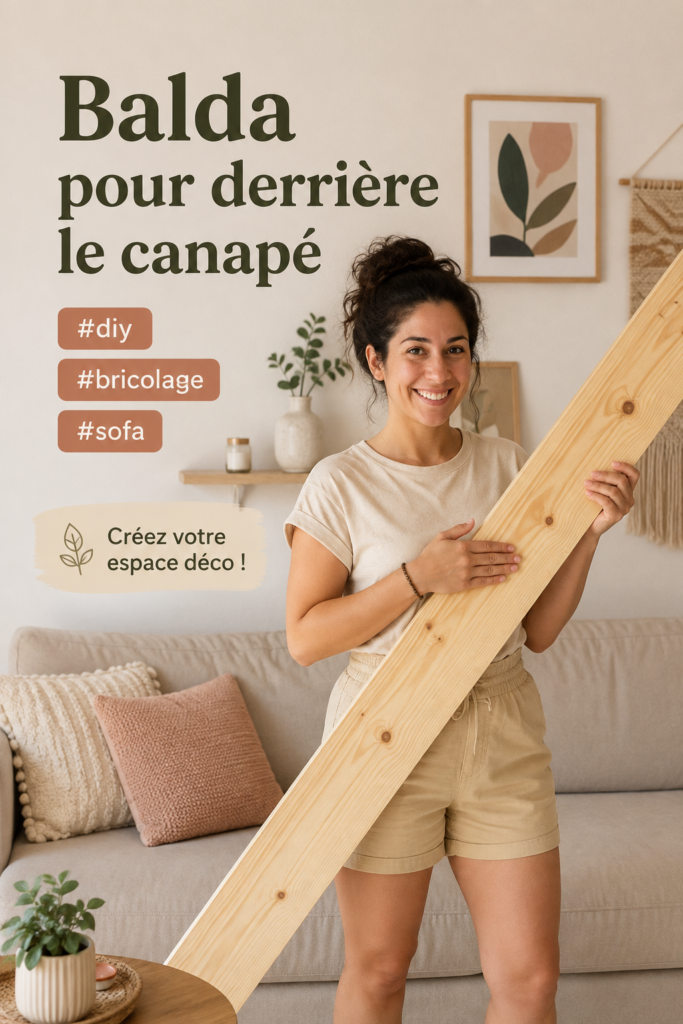 Un banc en bois placé élégamment derrière un canapé dans un salon chaleureux.