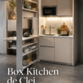 Cuisine moderne Box Kitchen de Clei intégrée dans un placard