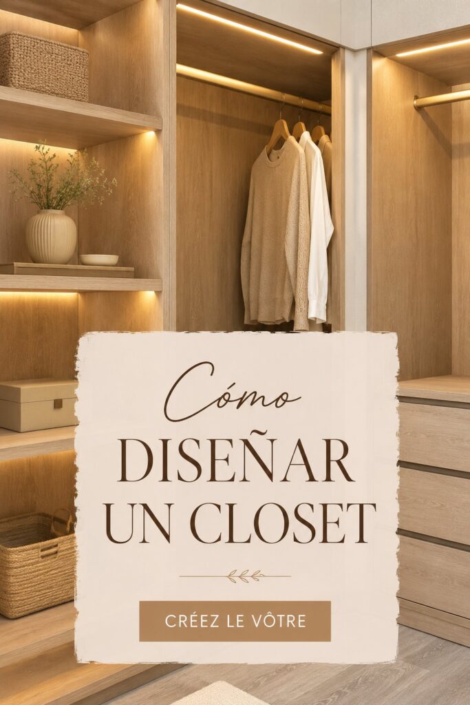 Dressing moderne avec rangements pratiques et décor chaleureux