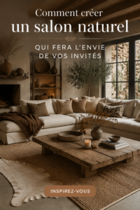 Un salon cosy avec des teintes terreuses et des éléments décoratifs naturels
