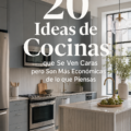 Cuisine moderne et chic avec des éléments décoratifs abordables.