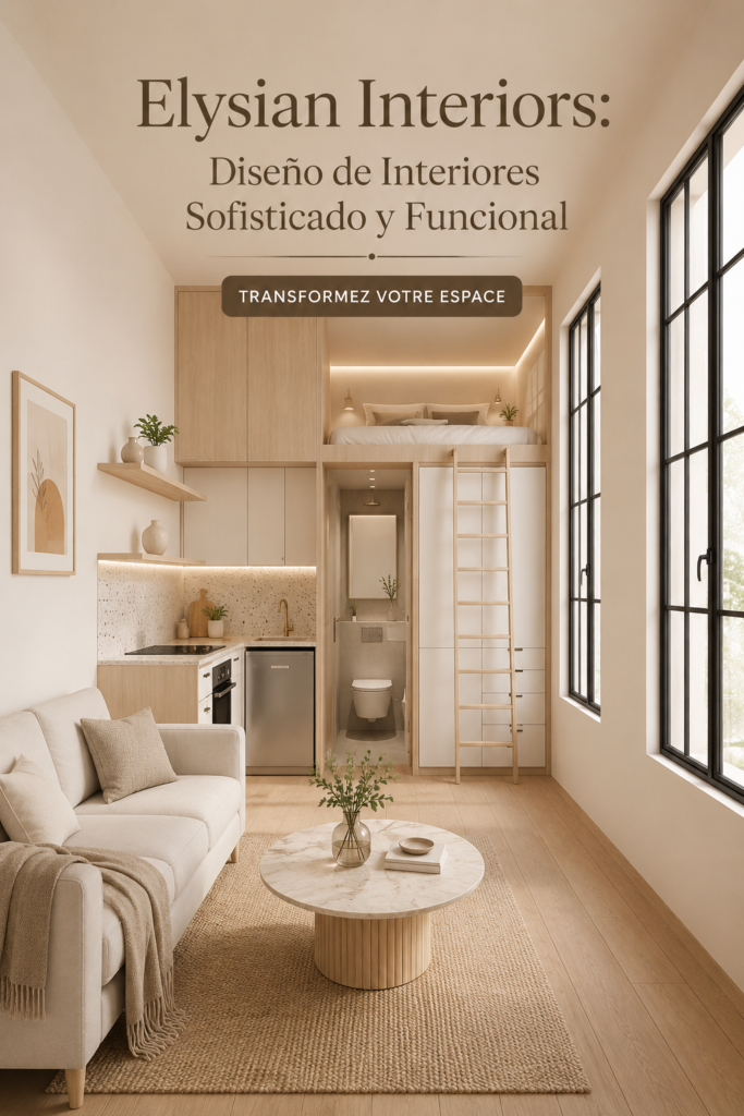 Un salon élégant avec un mobilier sophistiqué et fonctionnel, idéal pour une décoration intérieure chic.