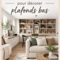 Décoration d'un salon avec plafond bas et éclairage moderne