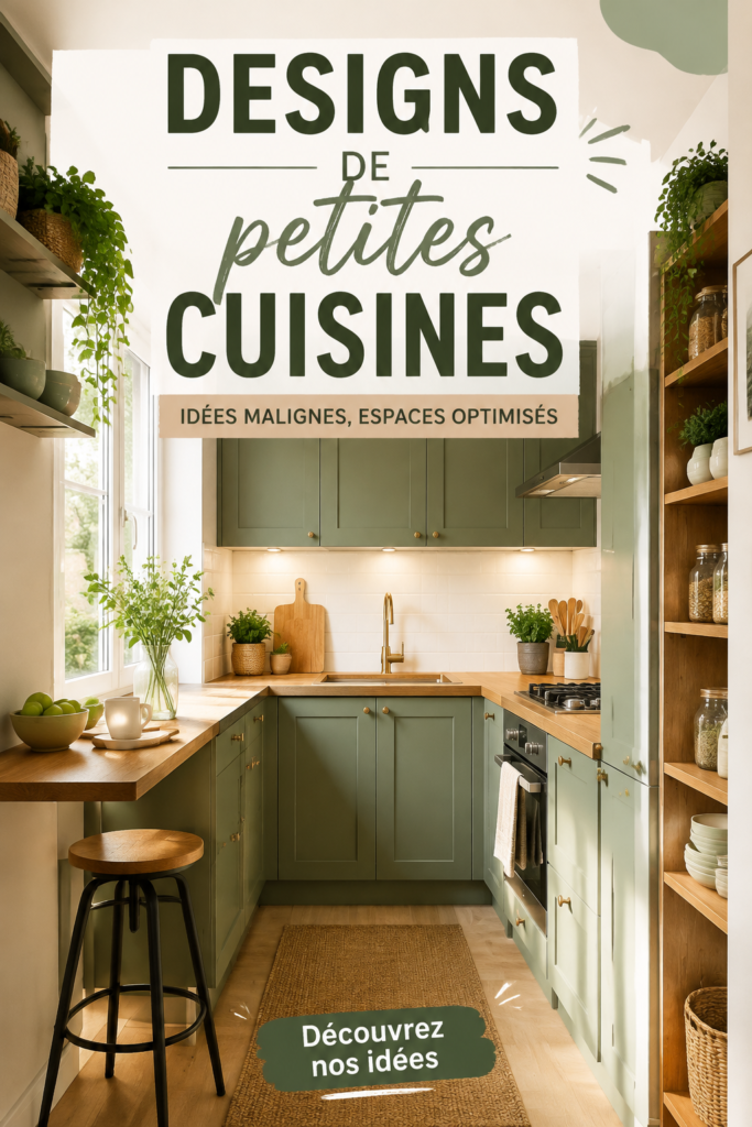 Petite cuisine élégante avec un agencement fonctionnel