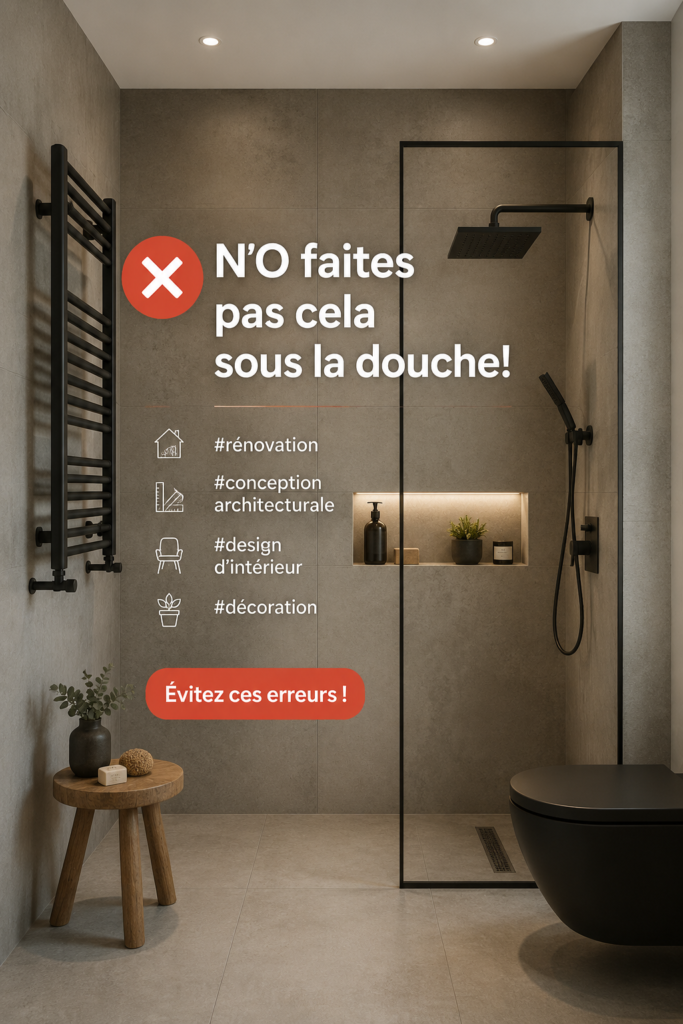 Salle de bain moderne avec une douche bien aménagée