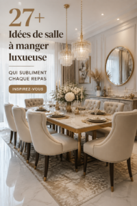 Salle à manger élégamment décorée avec des éléments modernes et chaleureux