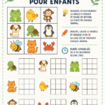 Jeux visuels à imprimer pour enfants sur une table