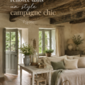 Longère bretonne rénovée avec un style campagne chic, montrant des éléments décoratifs chaleureux.