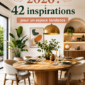 Salle à manger moderne et chaleureuse avec une décoration tendance en 2026