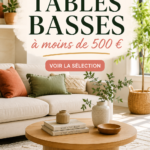 Sélection de tables basses modernes et élégantes pour le salon.
