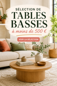 Sélection de tables basses modernes et élégantes pour le salon.
