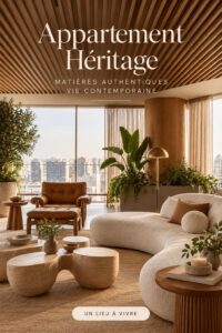 Un salon décoré dans le style Apartmento Heritage, chaleureux et accueillant.