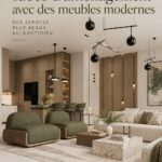 Salon moderne avec un agencement élégant et mobilier contemporain.
