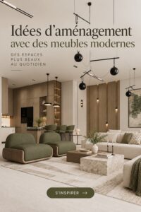 Salon moderne avec un agencement élégant et mobilier contemporain.