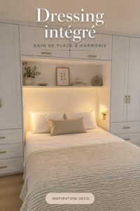 Armoire intégrée dans un salon moderne