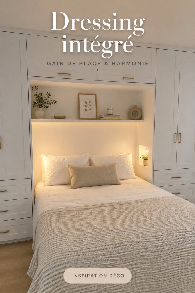 Armoire intégrée dans un salon moderne