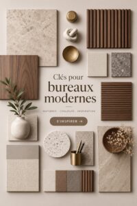 Bureau moderne avec décoration chaleureuse et pratique