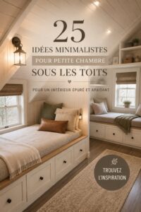 Chambre de comble minimaliste avec des touches modernes et épurées