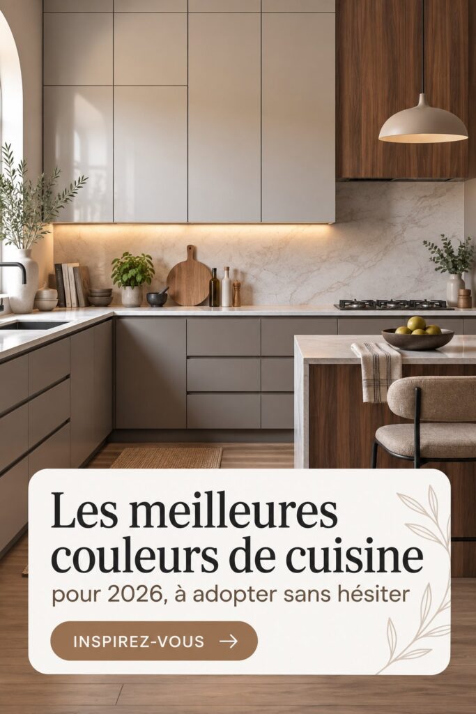 Une cuisine moderne avec des teintes tendance de 2026