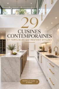Cuisine moderne et conviviale, agencée pour les familles