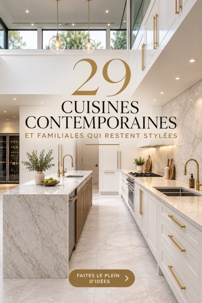 Cuisine moderne et conviviale, agencée pour les familles