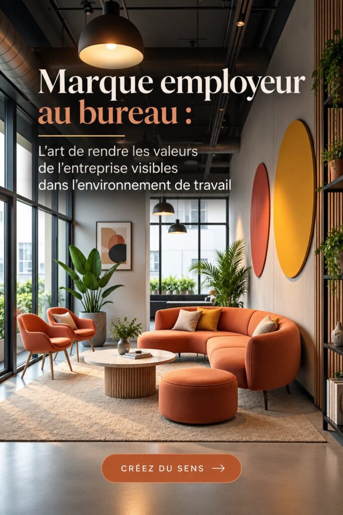 Salon décoré avec des éléments qui reflètent des valeurs professionnelles, créant une atmosphère chaleureuse.
